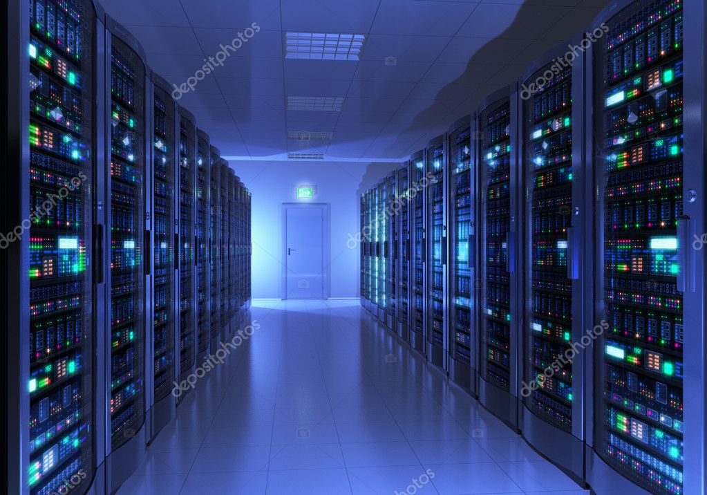 IT-Admin richtet Serverrack ein